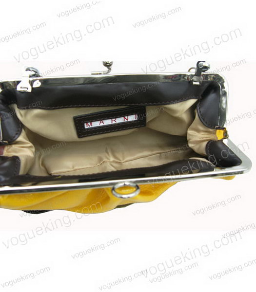 Marni Yellow Napa Leather Messenger Bag-4