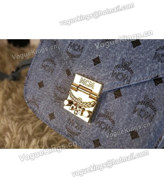 MCM Latest Design Blue Leather Small Shoulder Bag-2