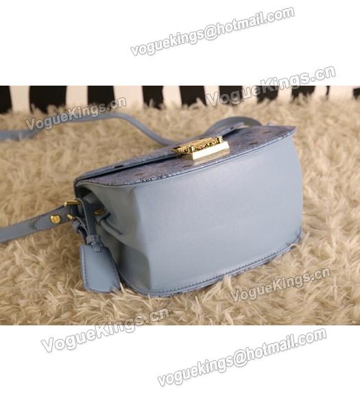 MCM Latest Design Blue Leather Small Shoulder Bag-4