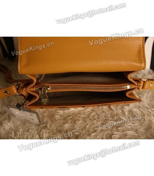 MCM Latest Design Earth Yellow Leather Small Shoulder Bag-5