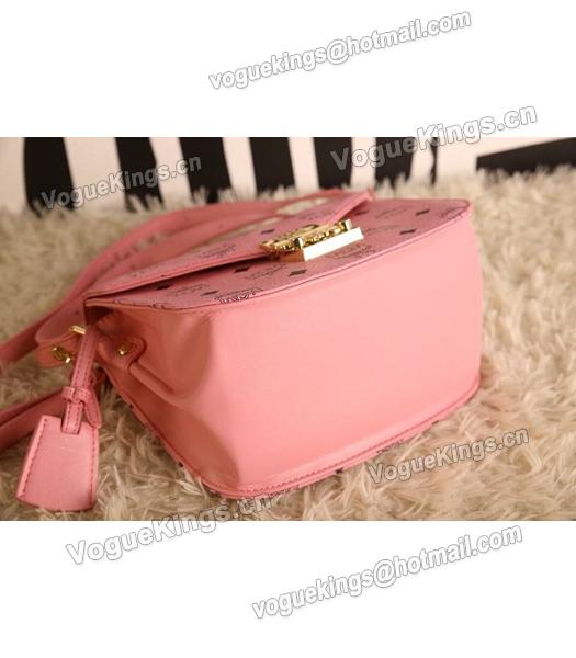 MCM Latest Design Pink Leather Small Shoulder Bag-3