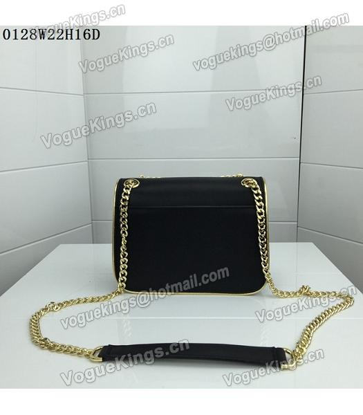 Michael Kors Black Leather Golden Chains Small Bag-2