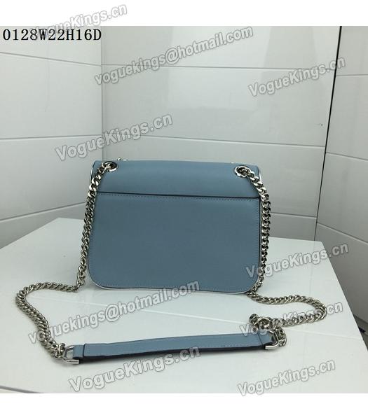 Michael Kors Blue Leather Silver Chains Small Bag-1