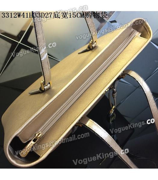 Michael Kors Gold Leather Large Shopping Bag-4