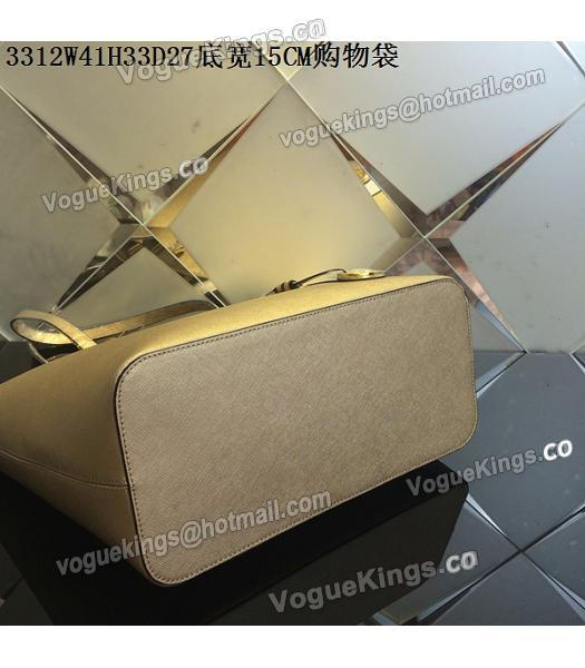Michael Kors Gold Leather Large Shopping Bag-5