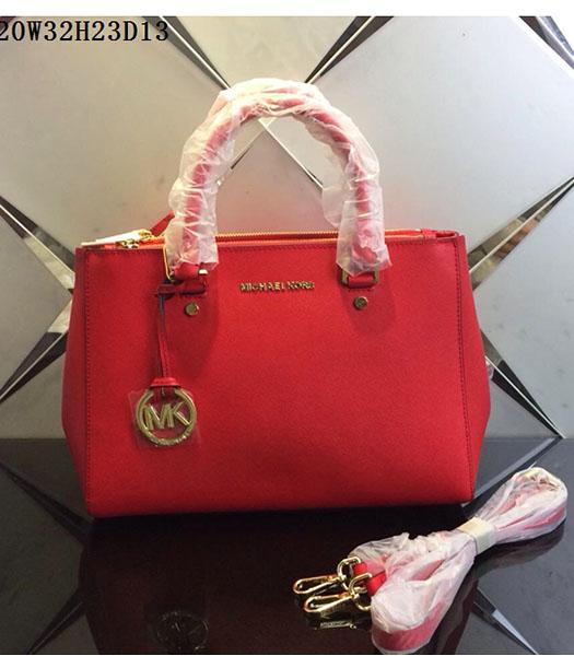 Michael Kors Latest Design Red Leather Tote Bag