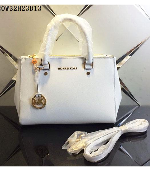 Michael Kors Latest Design White Leather Tote Bag