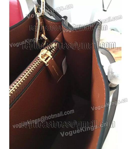Michael Kors Mercer Litchi Veins Calfskin Leather Tote Bag Grey-6