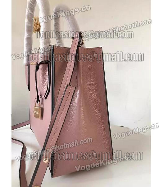 Michael Kors Mercer Litchi Veins Calfskin Leather Tote Bag Pink-7