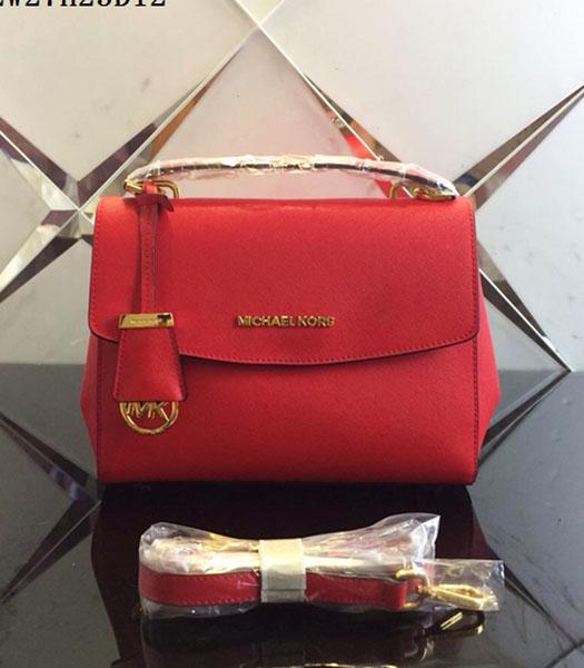 Michael Kors Red Leather Small Shoulder Bag
