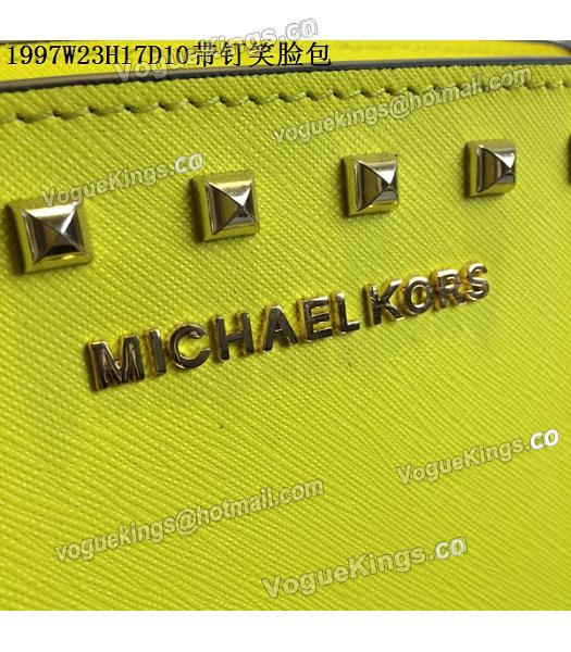 Michael Kors Selma Studded Small Messenger Bag Lemon Yellow-6