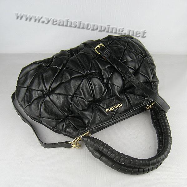 Miu Miu Black Lambskin Leather_1823-4