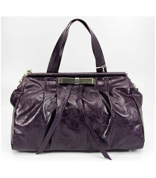 Miu Miu Fashion Leather Shoulder Bag Purple