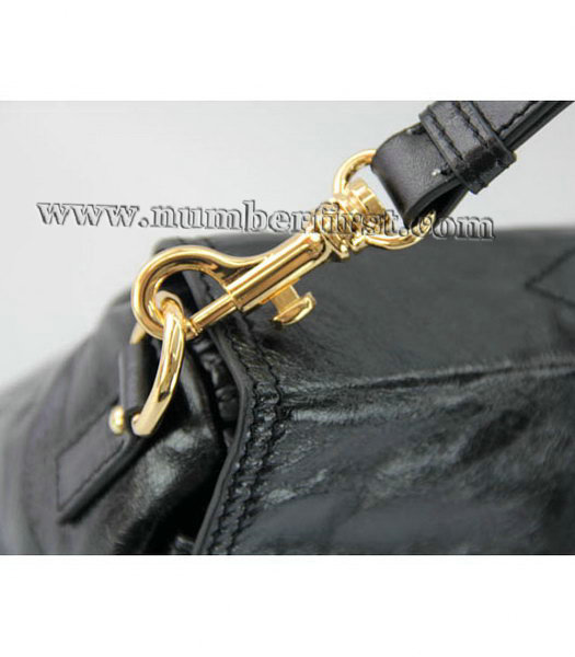 Miu Miu Genuine Leather Shoulder Bag in Black-3