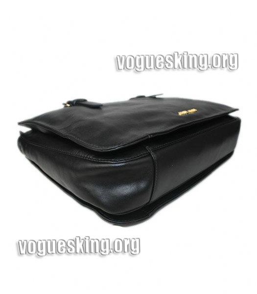 Miu Miu Large Black Calfskin Leather Tote Shoulder Bag-2