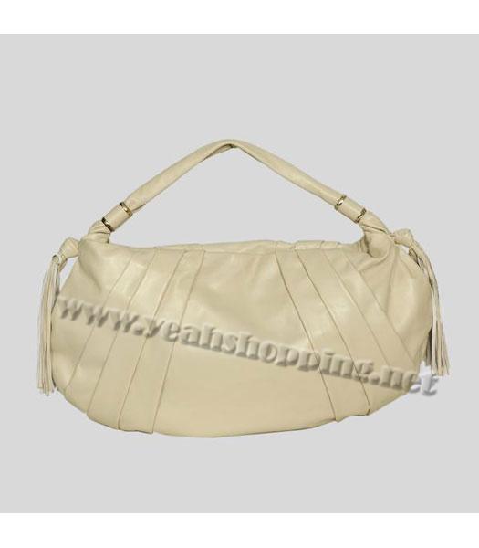 Miu Miu Large Shoulder PM Bag Apricot Lambskin Leather_8670S-2