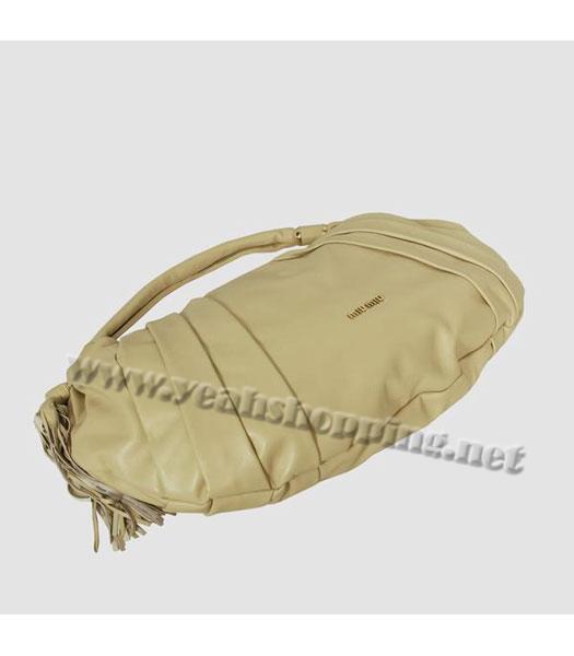 Miu Miu Large Shoulder PM Bag Apricot Lambskin Leather_8670S-3