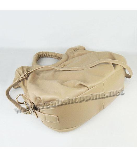 Miu Miu Large Tote Bag Apricot Lambskin Leather-3