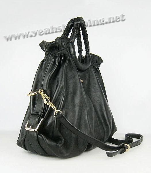 Miu Miu Large Tote Bag Black Lambskin Leather-1