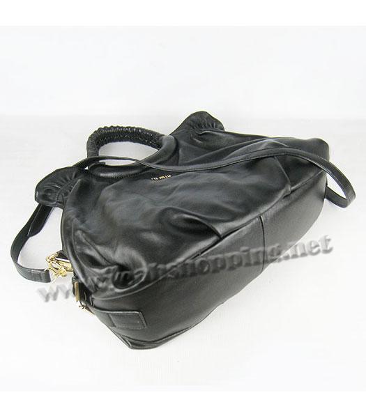 Miu Miu Large Tote Bag Black Lambskin Leather-3