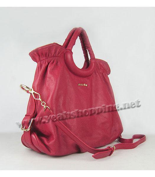 Miu Miu Large Tote Bag Red Lambskin Leather-1
