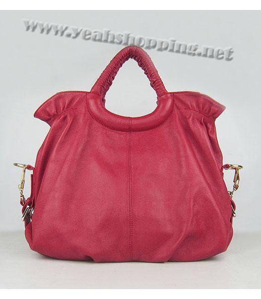Miu Miu Large Tote Bag Red Lambskin Leather-2