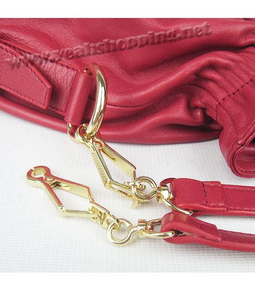 Miu Miu Large Tote Bag Red Lambskin Leather-6