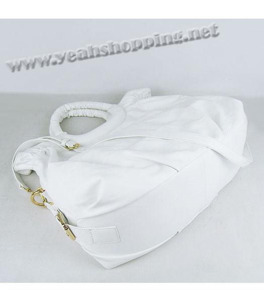 Miu Miu Large Tote Bag White Lambskin Leather-3