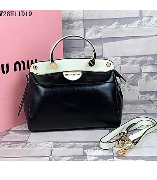 Miu Miu Latest Design Black&White Leather Casual Bag 2780