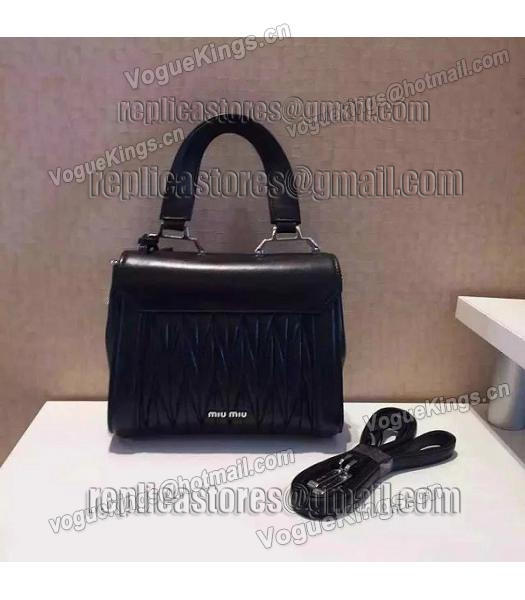 Miu Miu Matelasse Black Original Leather Shoulder Bag-5