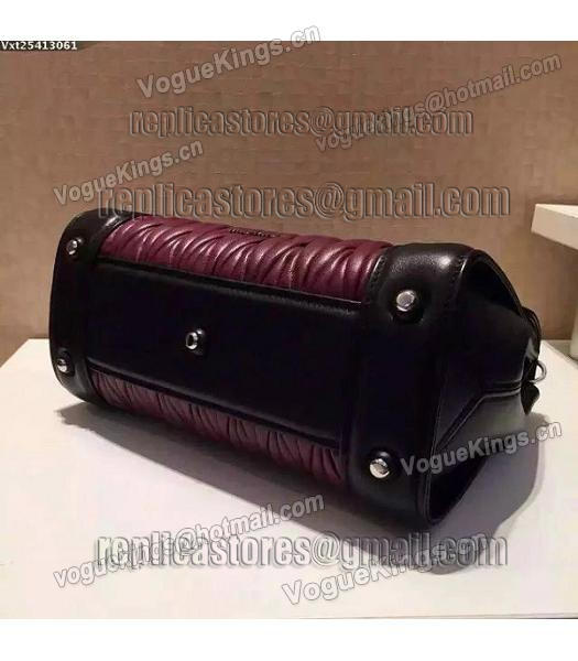 Miu Miu Matelasse Black&Purple Original Leather Shoulder Bag-5