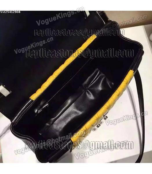 Miu Miu Matelasse Black&Yellow Original Leather Shoulder Bag-3