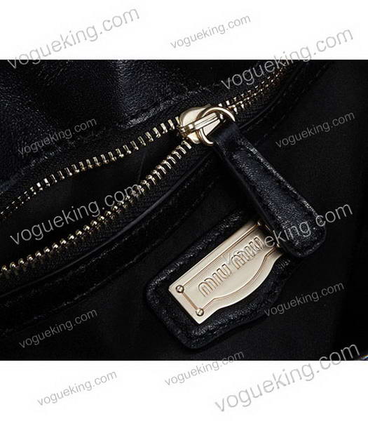 Miu Miu Matelasse Lambskin Shoulder Handbag Black-6
