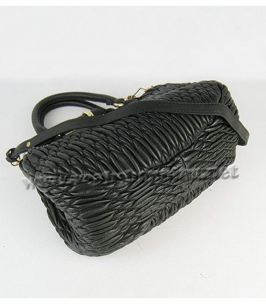 Miu Miu Matelasse Leather Frame Tote Bag in Black-3