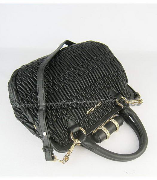 Miu Miu Matelasse Leather Frame Tote Bag in Black-4