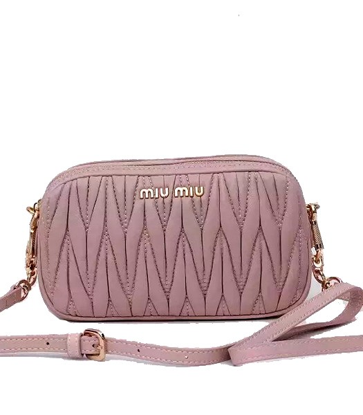 Miu Miu Matelasse Original Leather Shouder Bag Light Pink