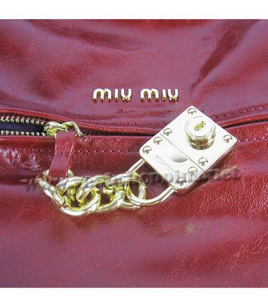 Miu Miu Nappa Charm Bag Red Calfskin-5