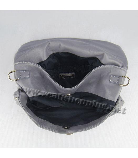 Miu Miu New Quilted Shoulder Bag Grey Lambskin-4