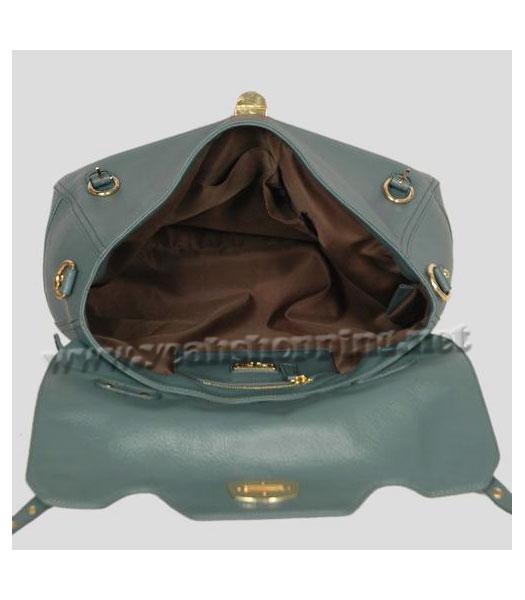 Miu Miu New Shoulder Tote Bag Blue Calfskin-4