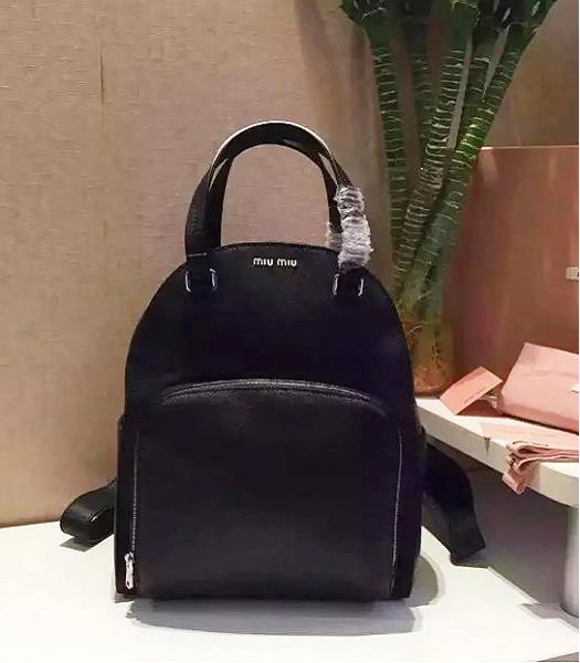 Miu Miu New Style Black Original Leather Backpack