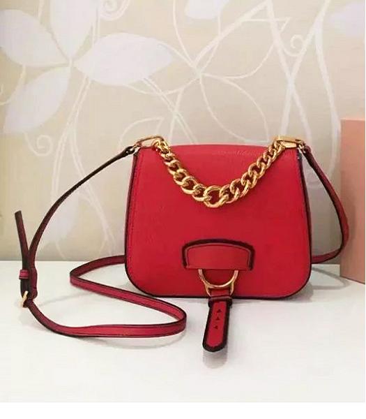 Miu Miu Red Original Leather 19cm Small Bag