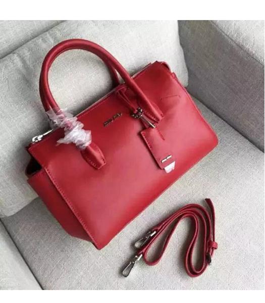 Miu Miu Red Original Leather Tote Bag