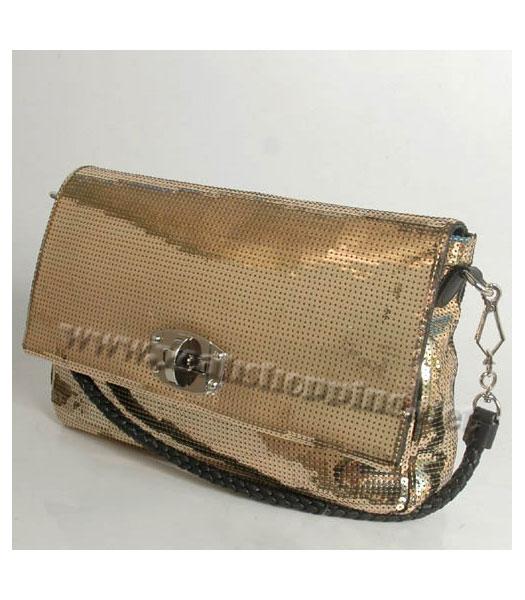 Miu Miu Sequin Convertible Bag in Golden-3