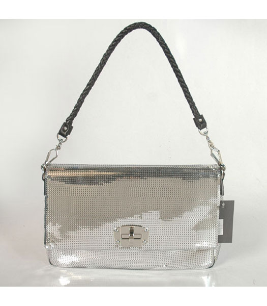 Miu Miu Sequin Convertible Bag in Silver