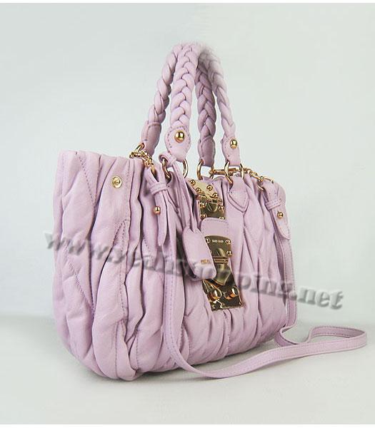 Miu Miu Shoulder Handbag Pink Lambskin-4