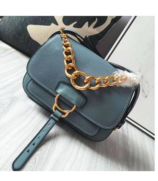 Miu Miu Sky Blue Original Leather Leather Chains Bag