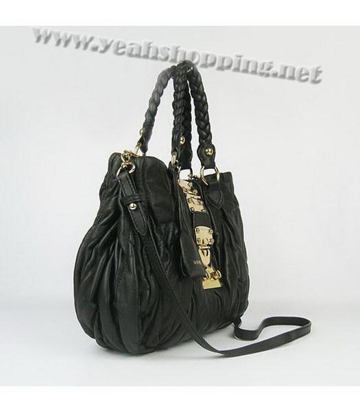Miu Miu Small Coffer Handbag Black Lambskin-1