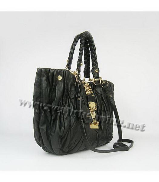Miu Miu Small Coffer Handbag Black Lambskin-4