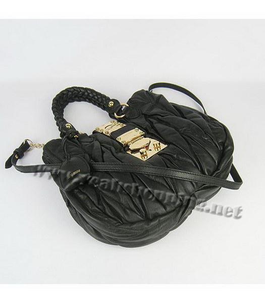 Miu Miu Small Coffer Handbag Black Lambskin-7