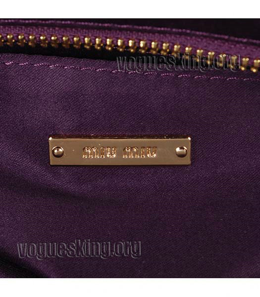 Miu Miu Small Peach Matelasse Lambskin Leather Tote Handbag-5